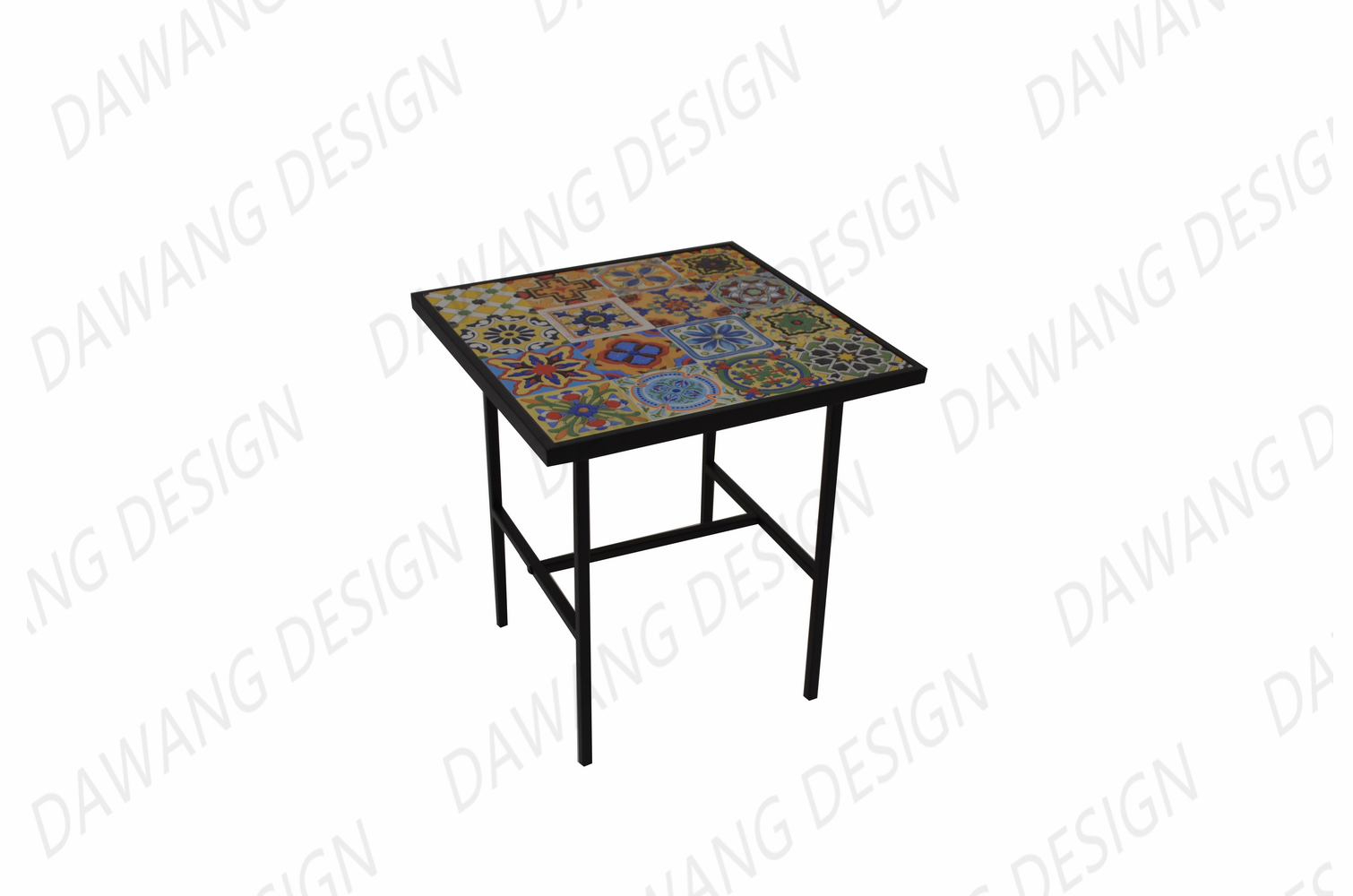 Vintage ceramic tile coffee table