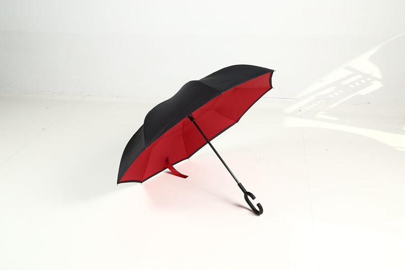 23inches 8ribs reverse windproof double layers inverted manual open straight umbrella for car