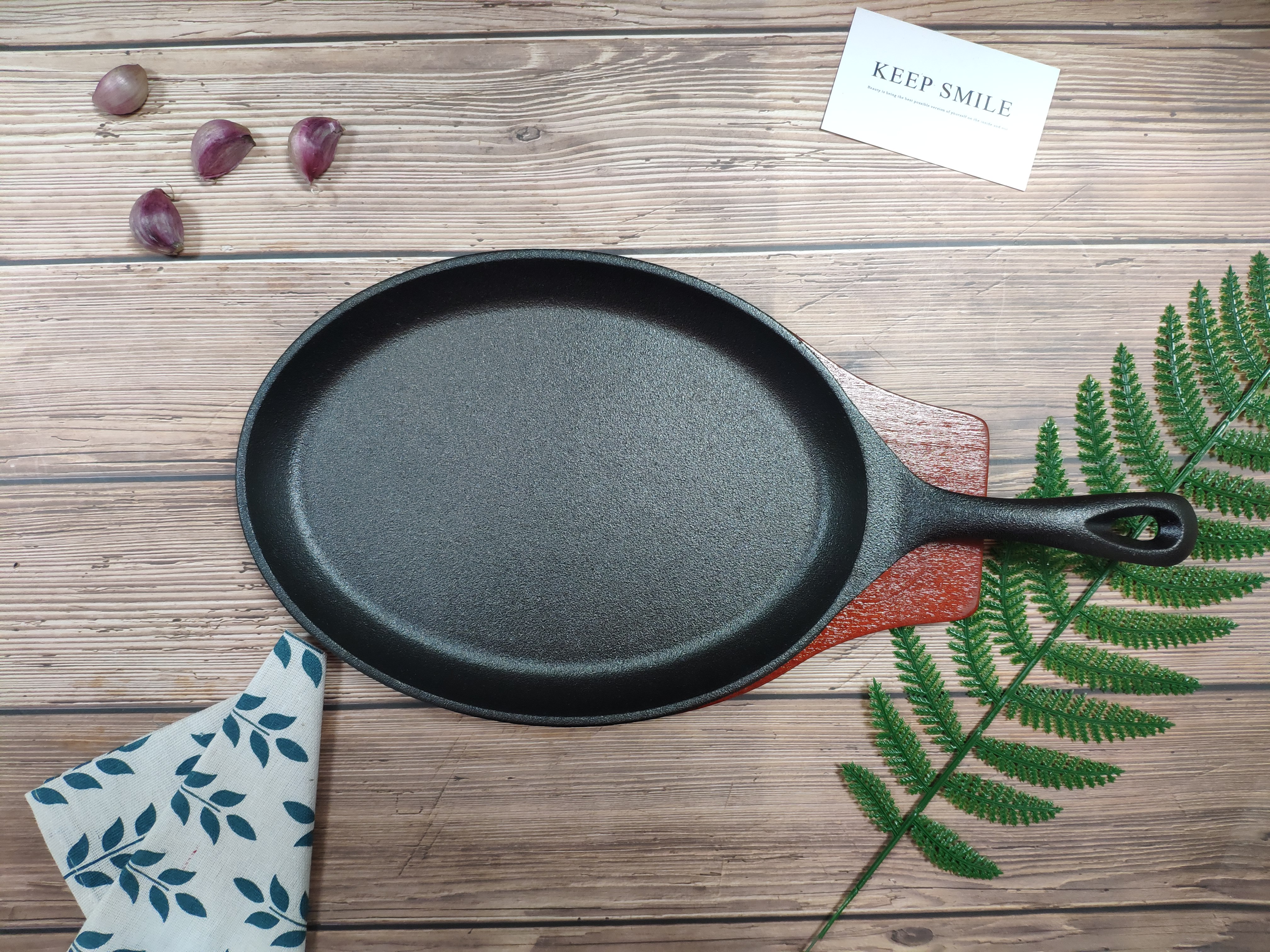 Cast iron steak dish