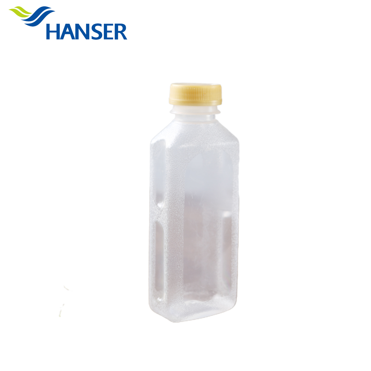 Transparent plastic bottle