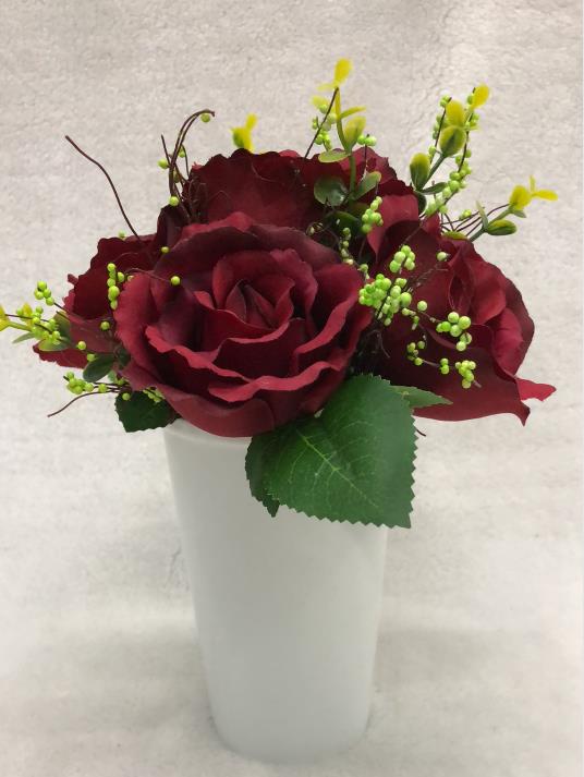 154#potted Rose （ceramic Pot）