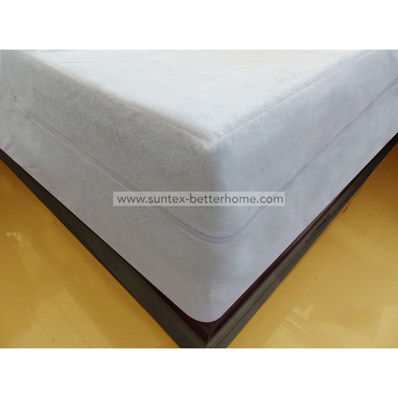 Bed Bug Proof Terry Fabric Zippered Waterproof Mattress Encasement