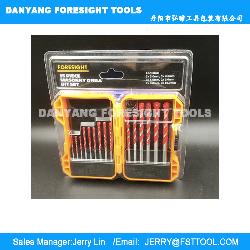 15pcs masonry drills set
