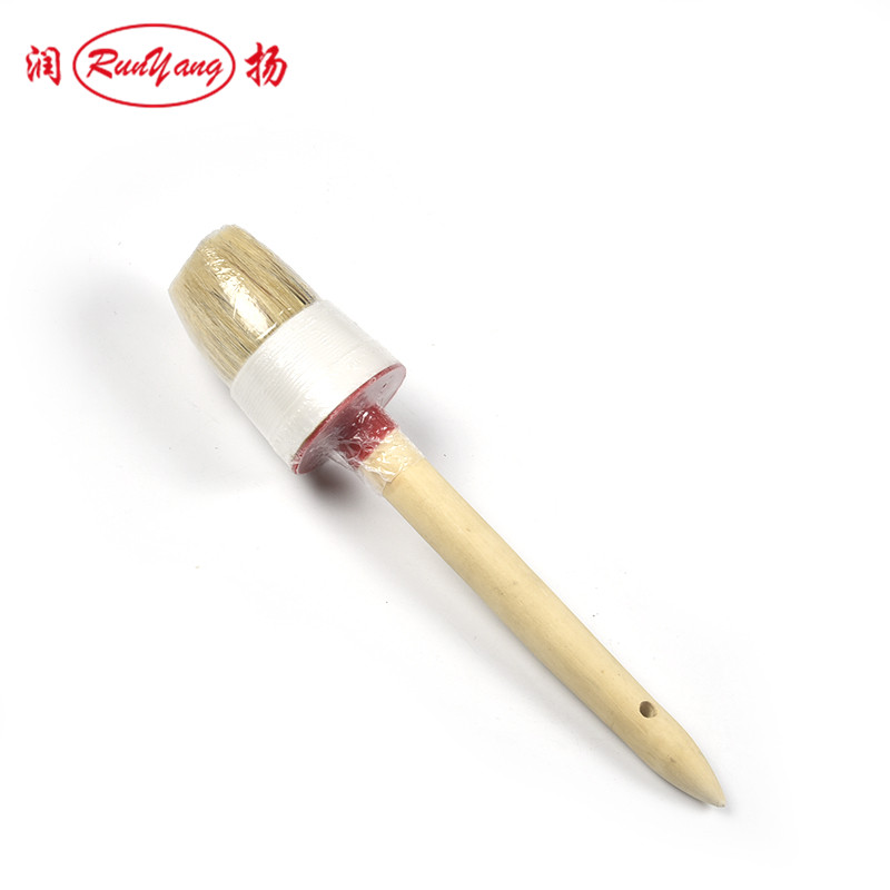 Round Brush with wooden handle
