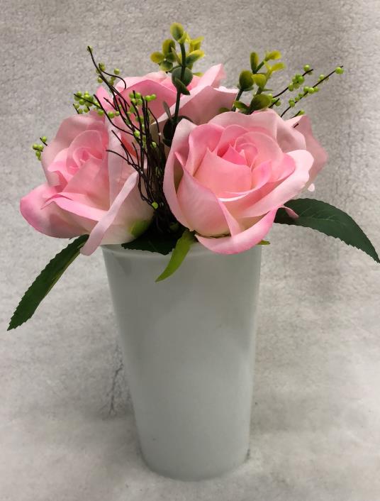 156#potted Rose Arrangement