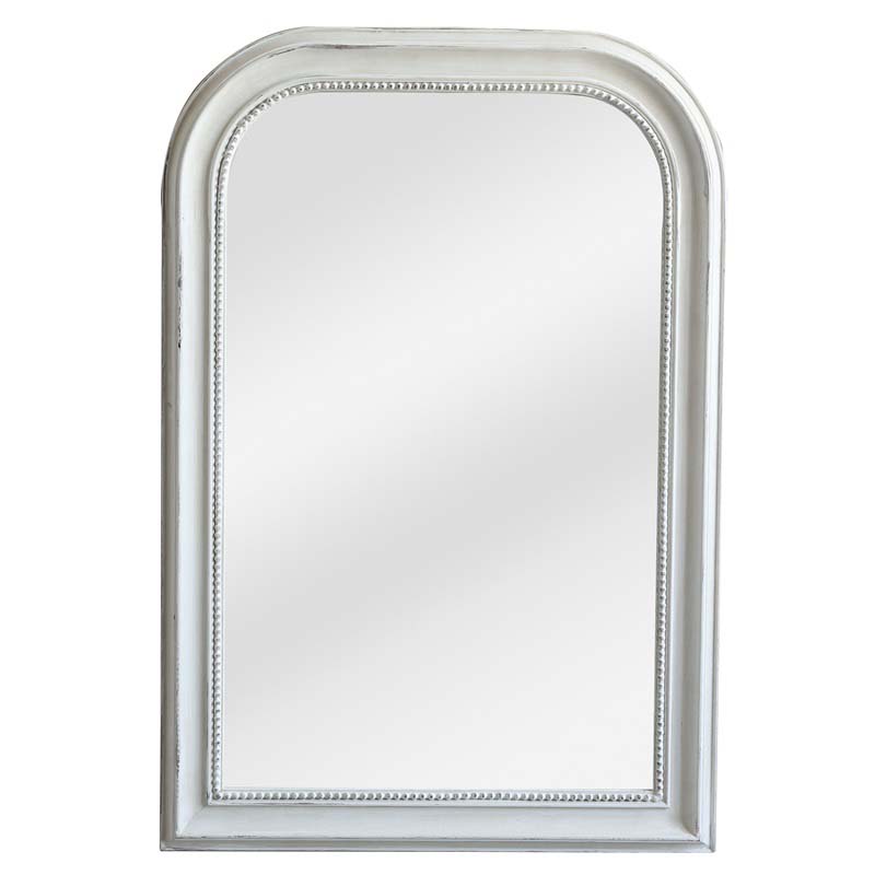 smoky dis. white frame with flat mirror