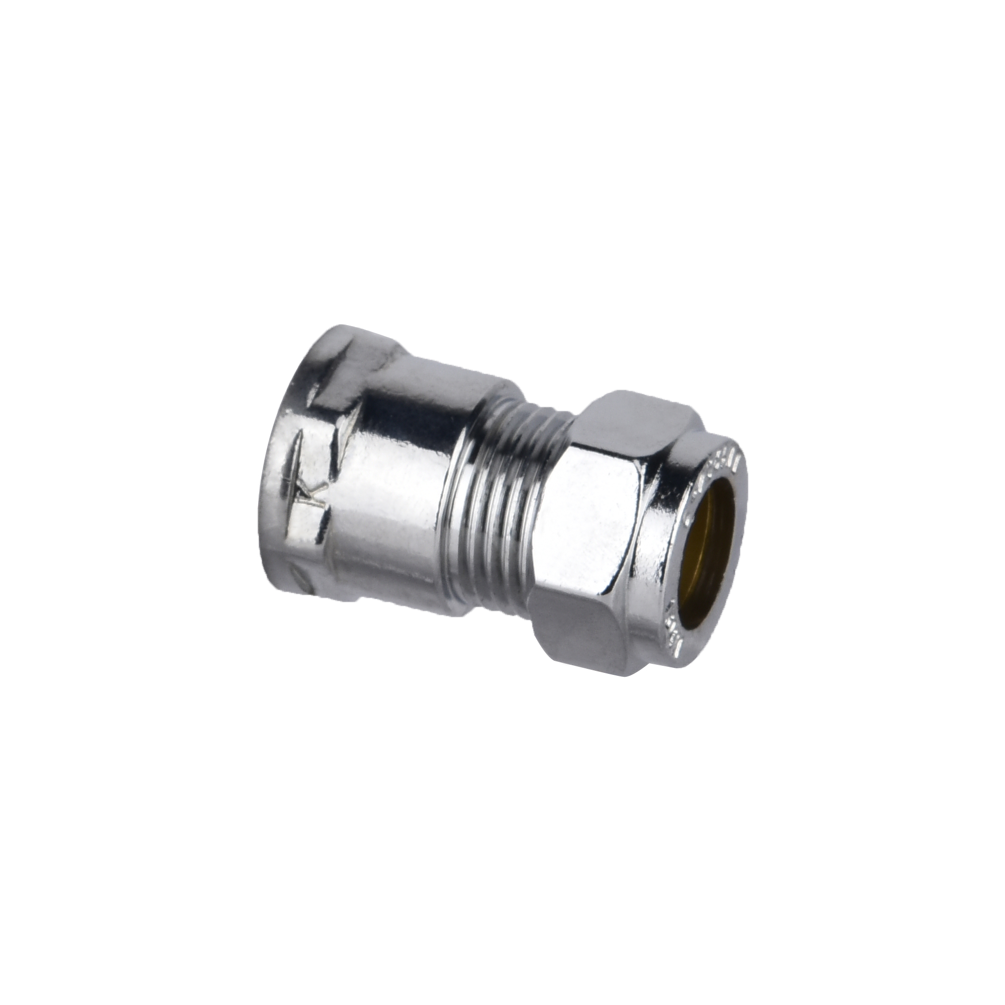 Compression Cu Chrome Female Coupler 15mm*1/2" pack of 1 UK-DOZ