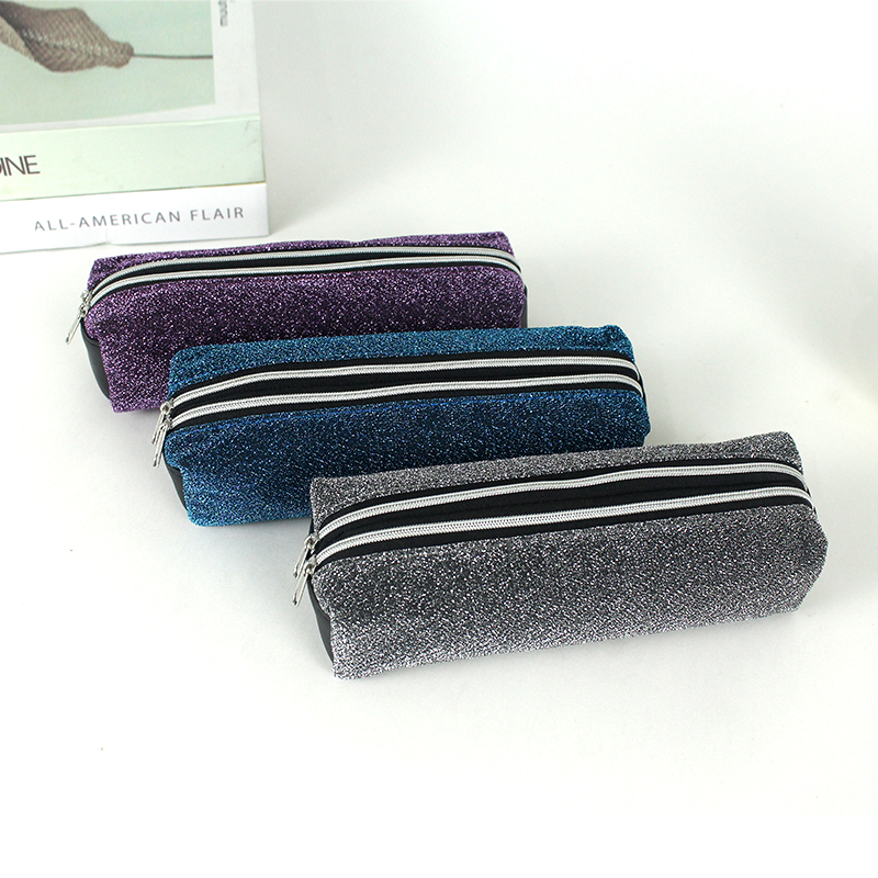 Double zipper pencil case