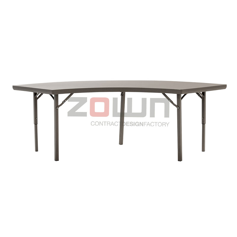 XL CRESCENT – Zown premium table(7.75FT crescent blow mold folding table)