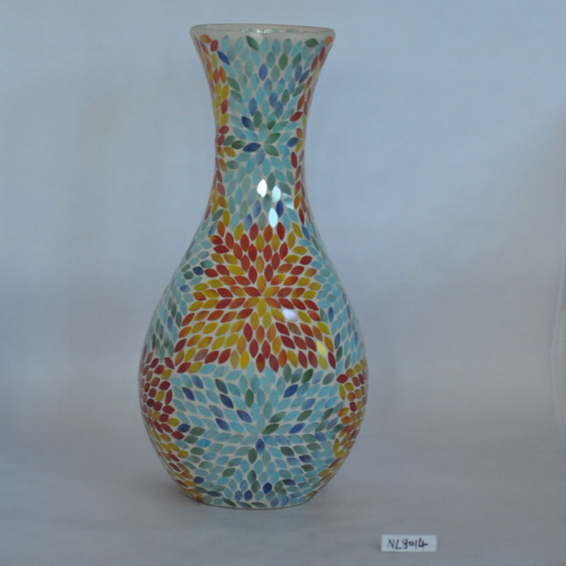Vase glass vase Mosaic vase Glass Mosaic vase home decoration vase