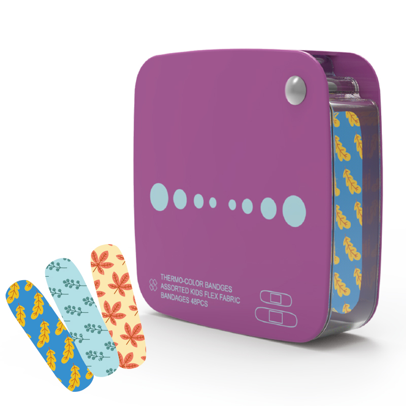 Thermo-Color Bandages Assorted Kids in Plastic box