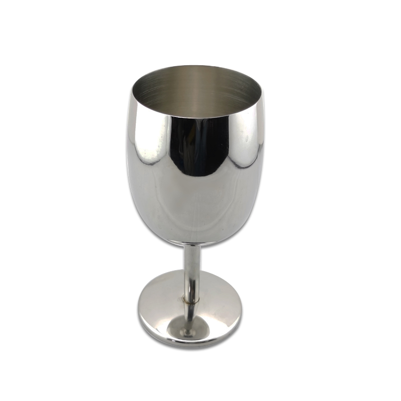 Stainless steel wine glass