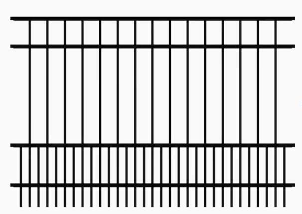 Iron craft (Actual: 4-ft x 6-ft) Chatham Chatham Black Powder-Coated Aluminum Flat-Top Decorative Metal Fence Panel