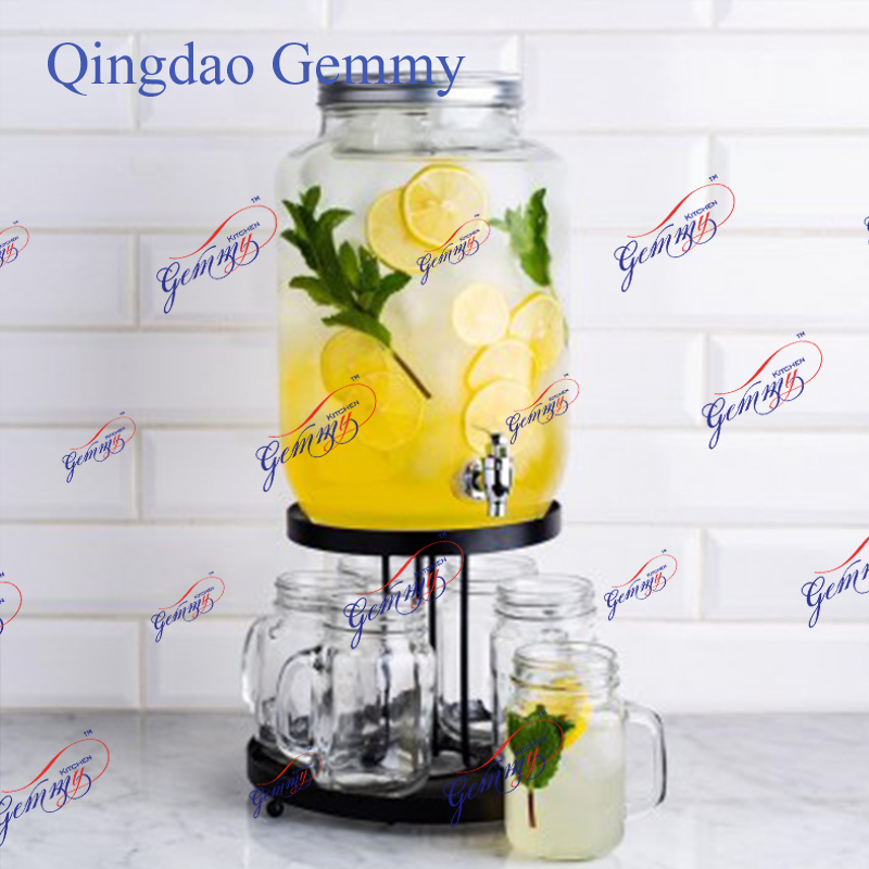 Glass beverage dispenser
