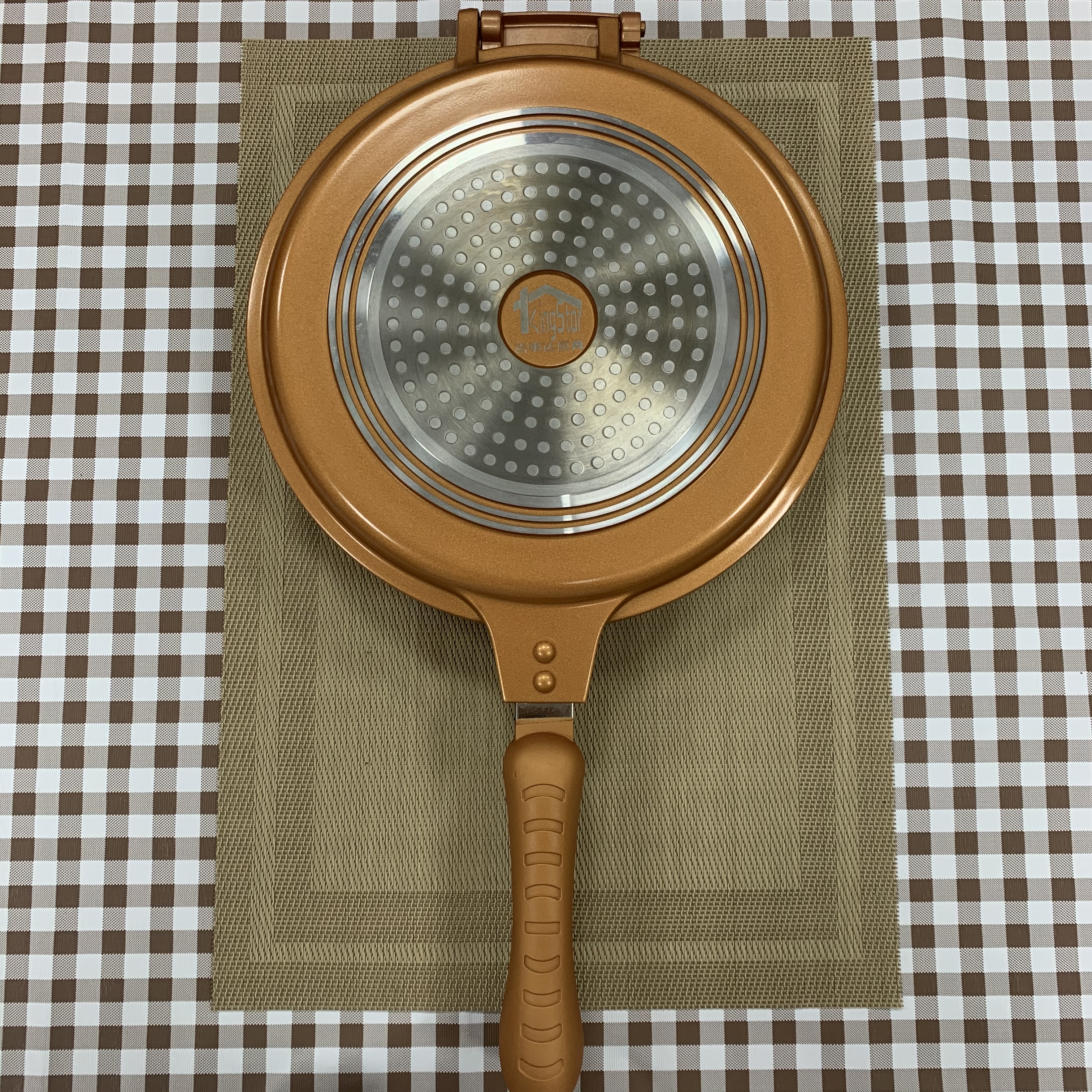 round double fry pan