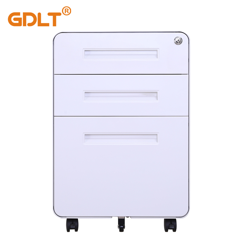 3-Drawer Round Edge Mobile File Cabinet