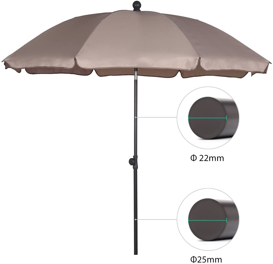 Beach Umbrella Zinc Tilt
