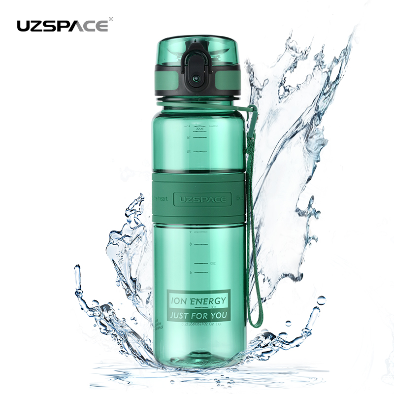 UZSPACE 1-click open lid 100% BPA-Free Dust Proof Cap Water Bottles, BPA free, leakproof, No smell