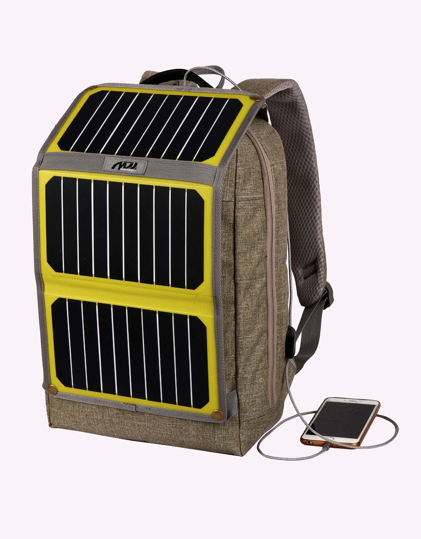 Solar charging backpack