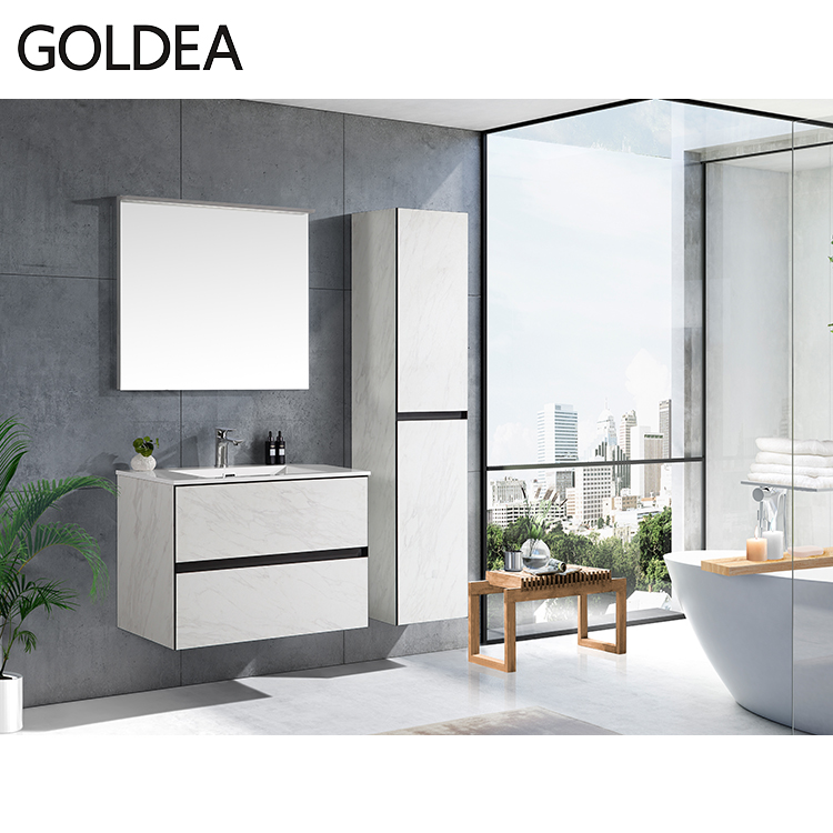 Storage hanging MDF bathroom wall cabinet washbasin vanity design