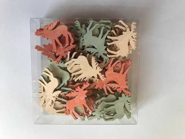 wooden deer in pvcbx