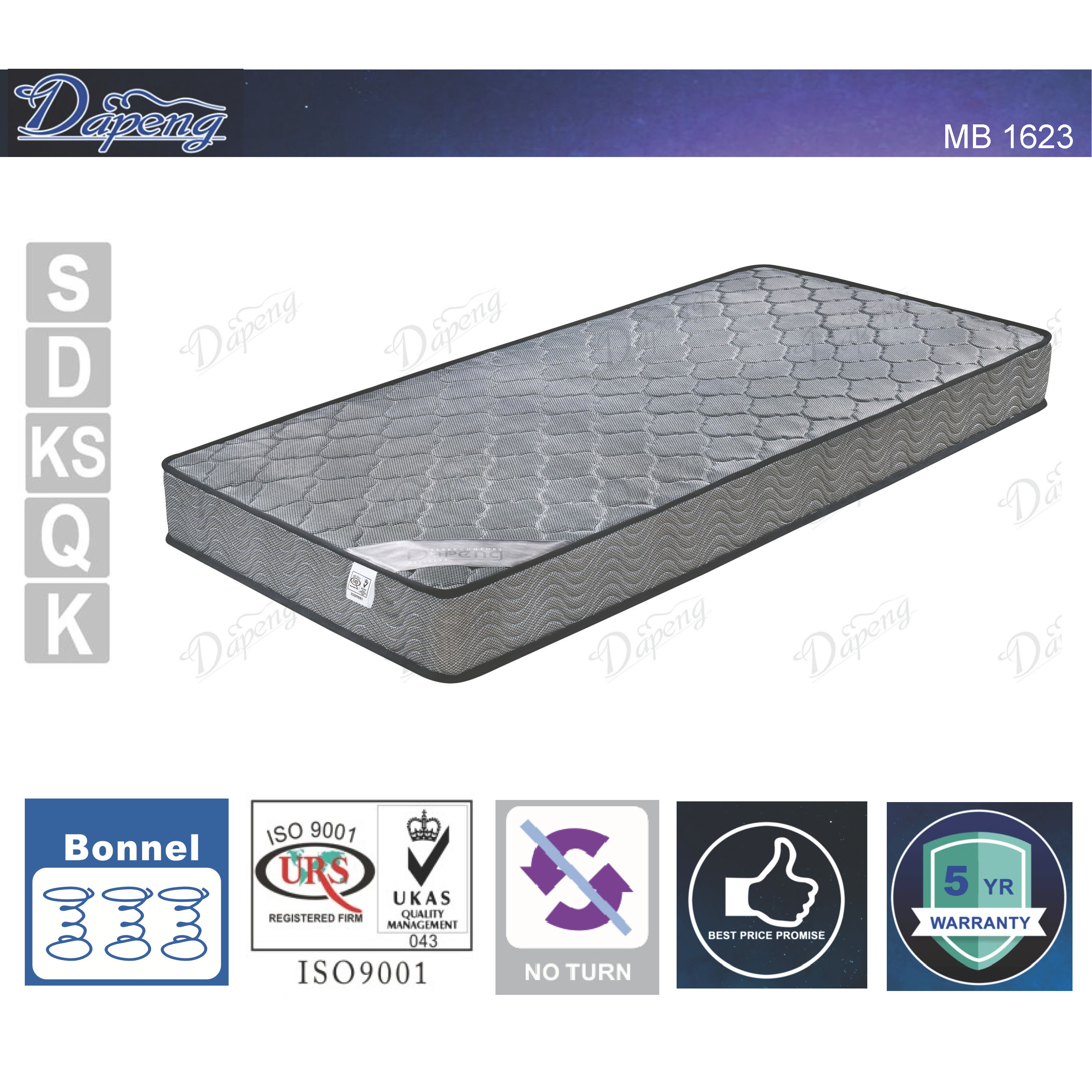 Economic Promotion Bed Mattress with Bonnel Innerspring System Core