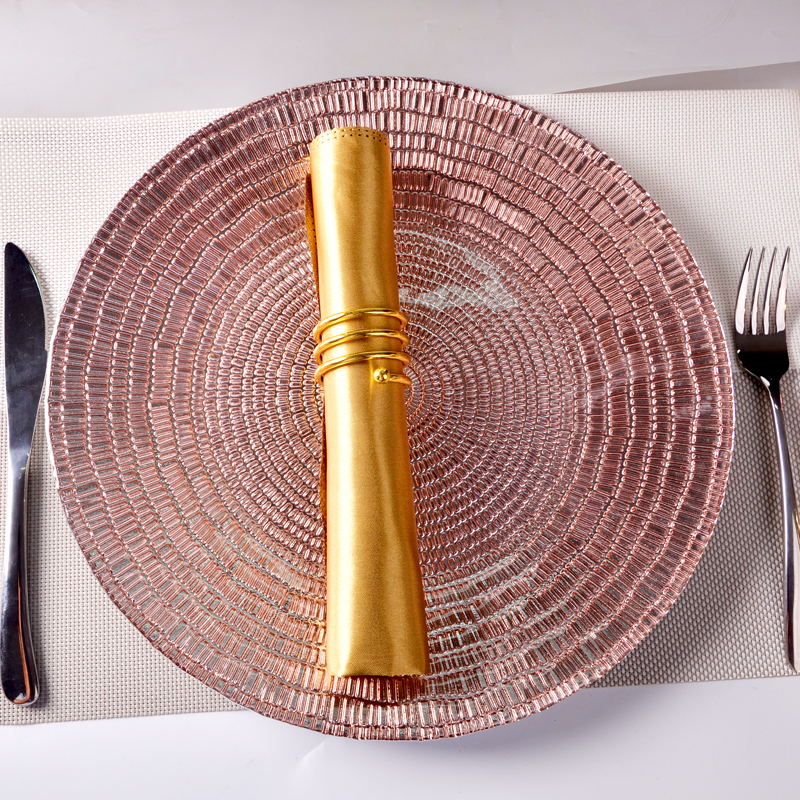 New coming glass food charger plate, fruit plate, dining room/kitchen ware glass charger plate