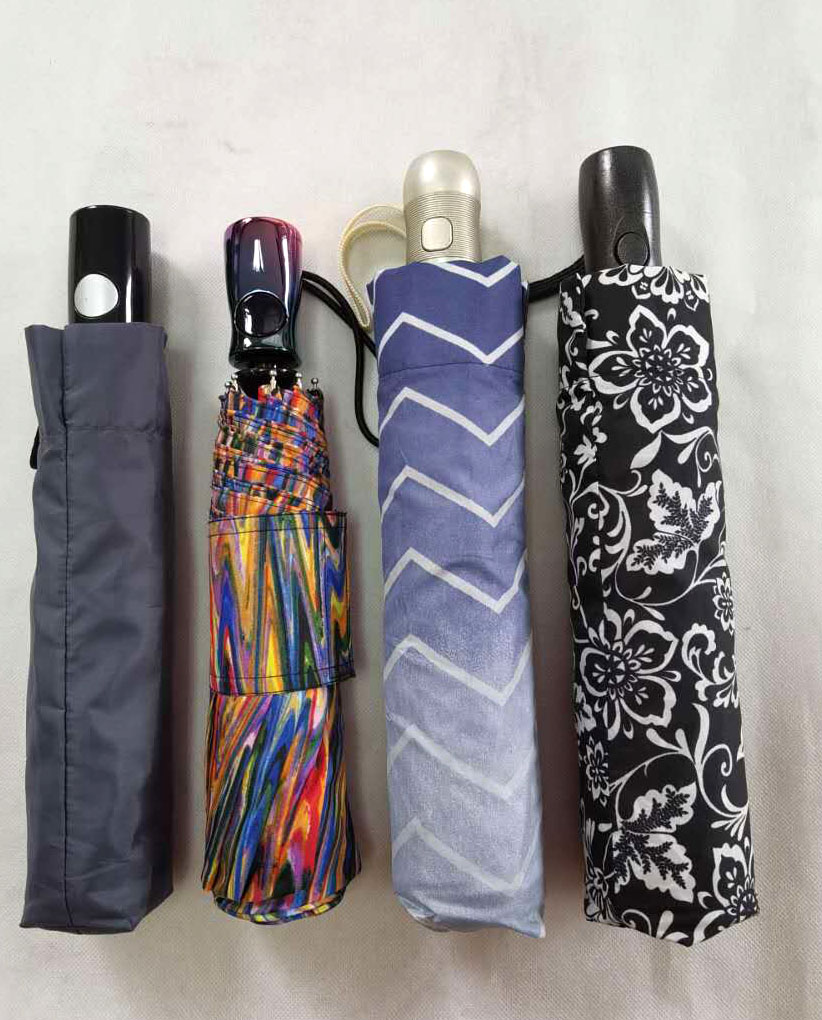 3 Section Auto Open Folding Umbrella