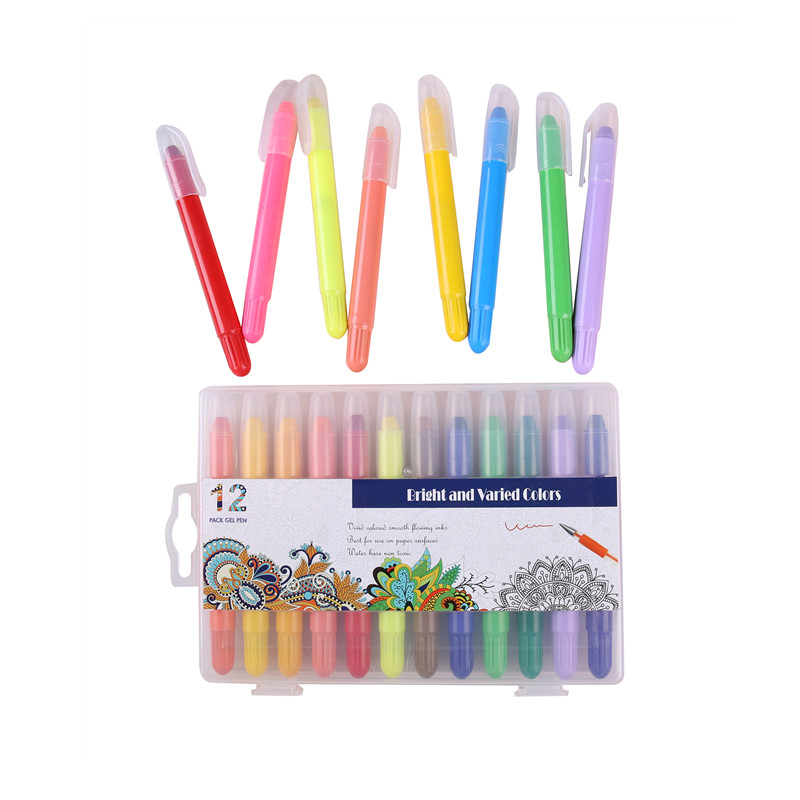 Qianxiang 12 Pieces#801 Twist Crayons with PP Box