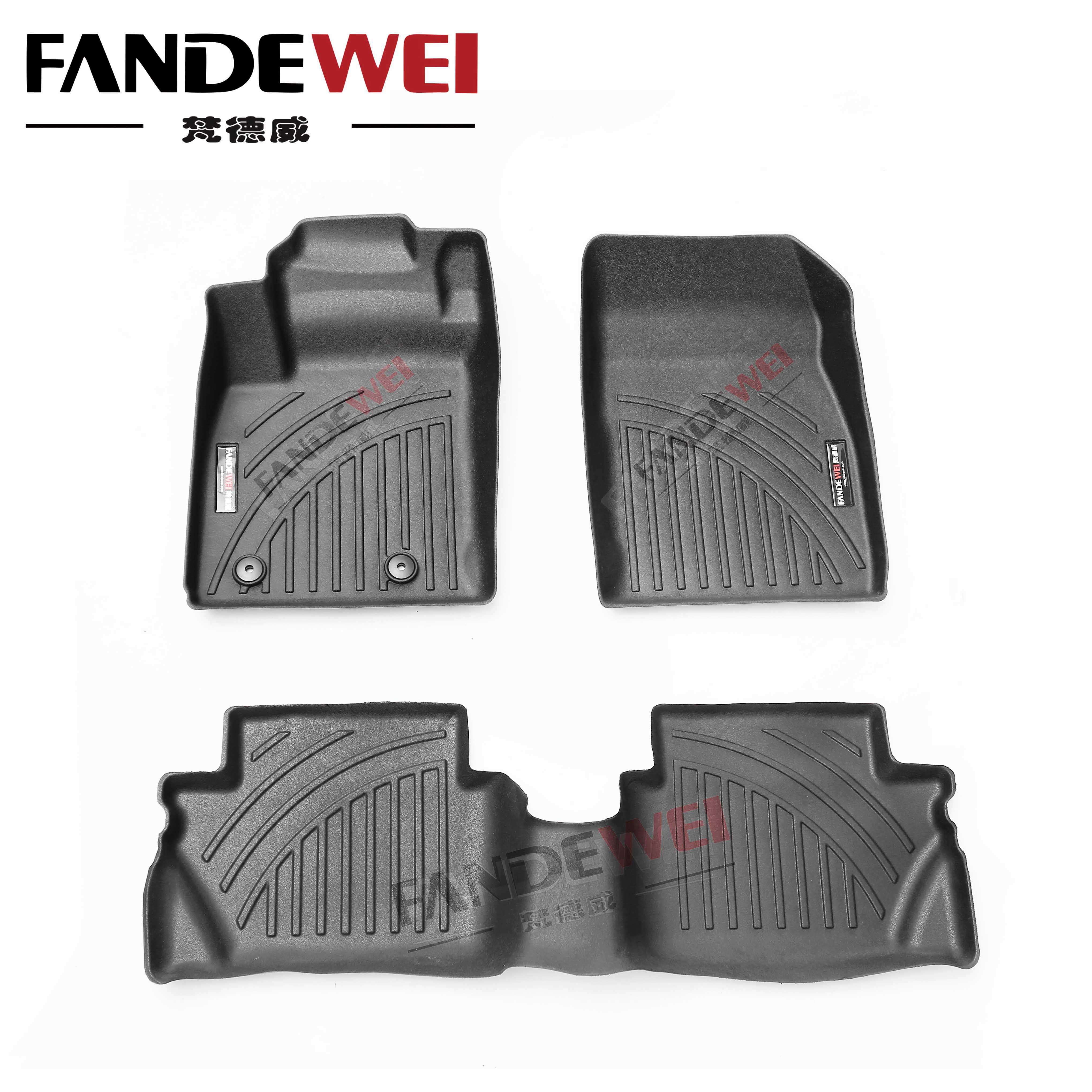 Fandewei 3D TPV environmental friendly material easy washing mat floor mat