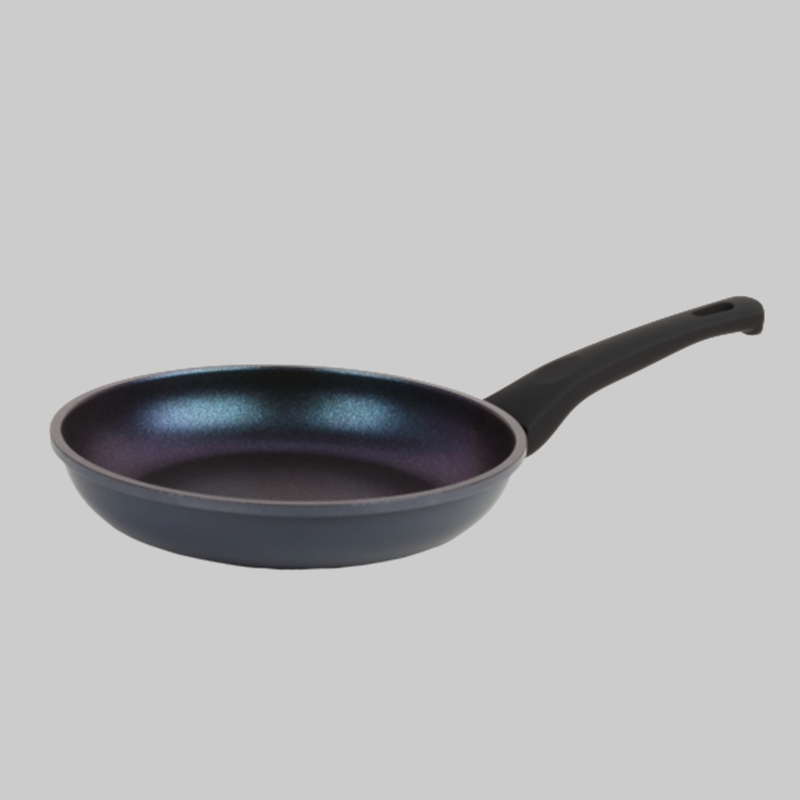 Fake forged aluminum open frying pan