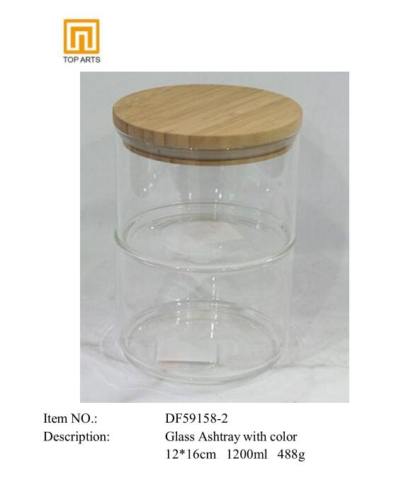 Glass storage jar