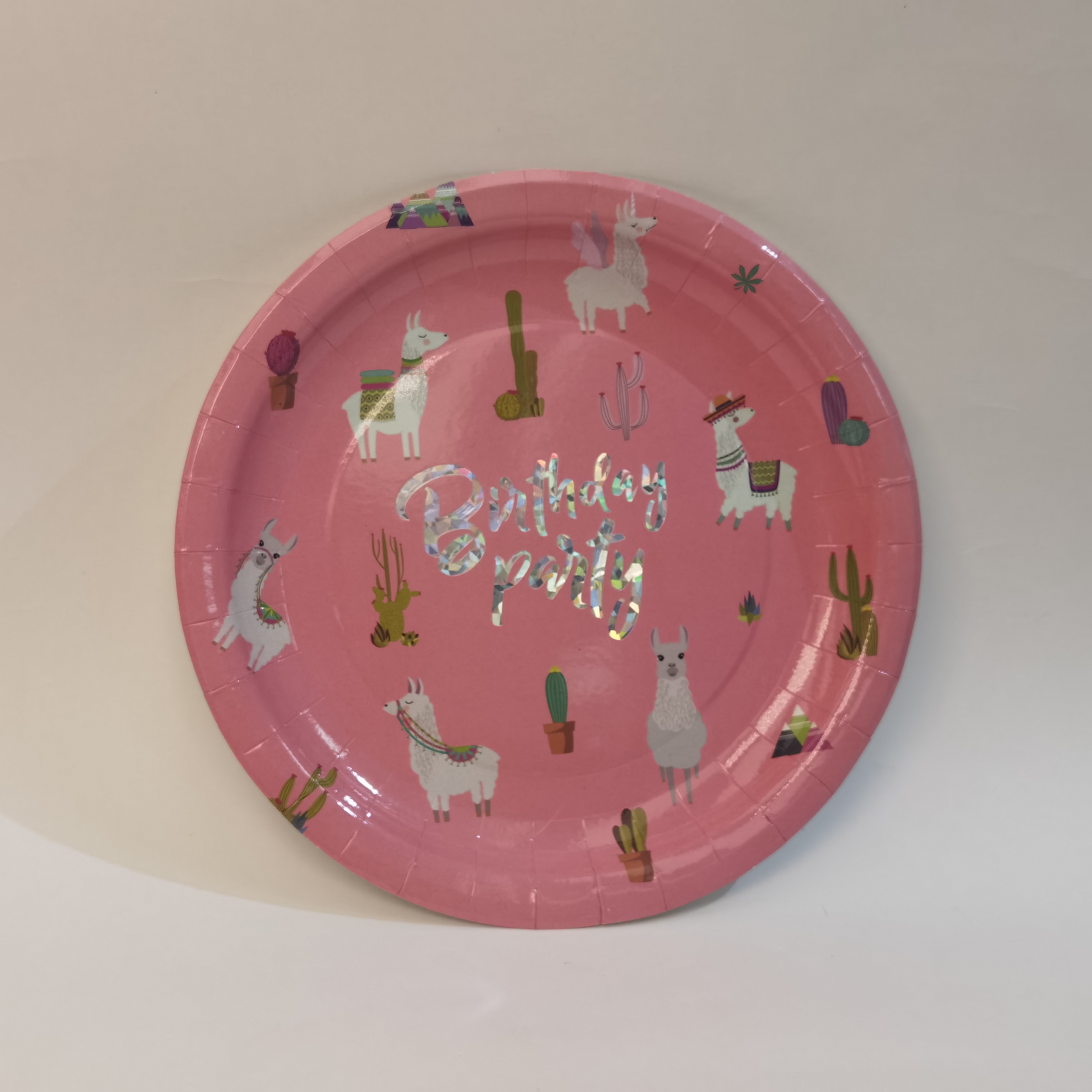 Alpaca Pink Party Supplies Paper Plate 9inch