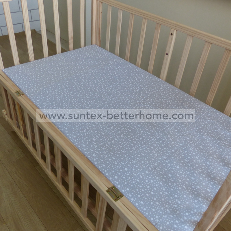 Cotton Flannel Fabric Baby Fitted Bed Sheet Waterproof Fitted Crib Sheet
