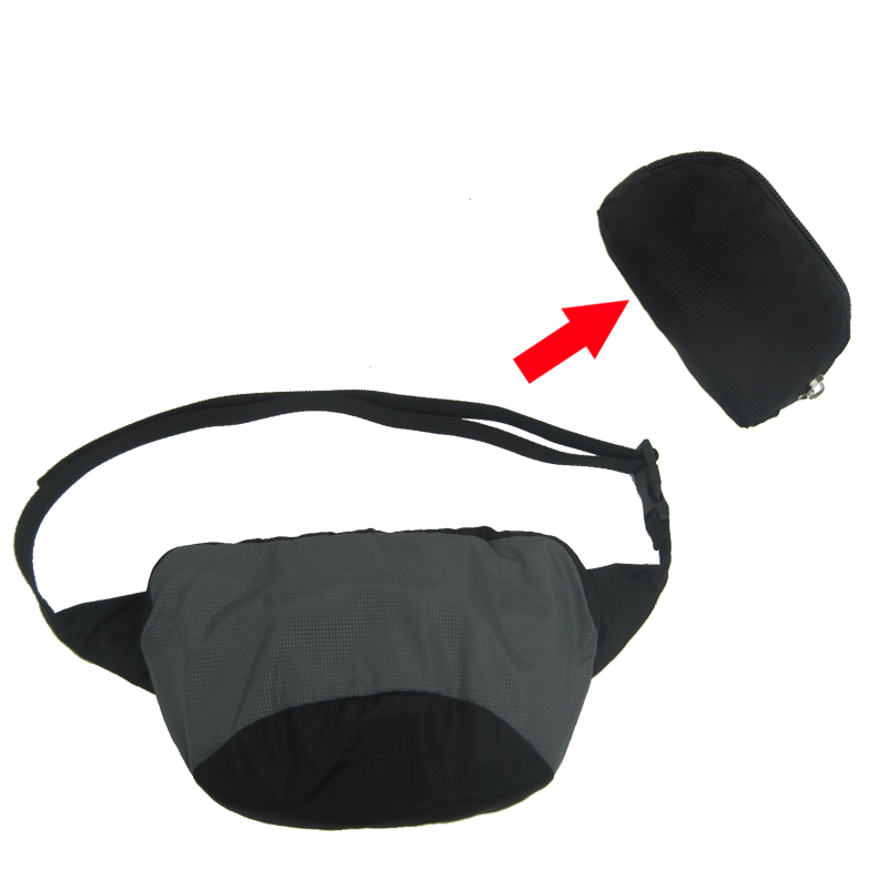 ultra-light waist bag in durable memory nylon