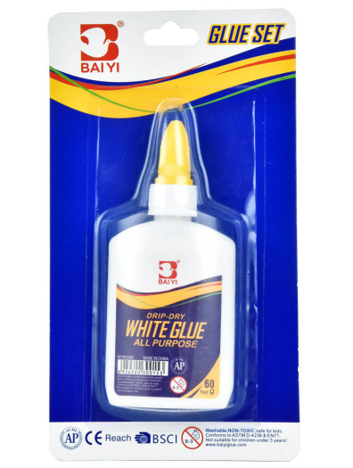 1ct 60g White Glue In Blister
