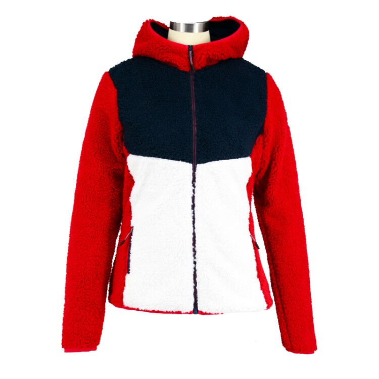Ladies long hair fleece jacket