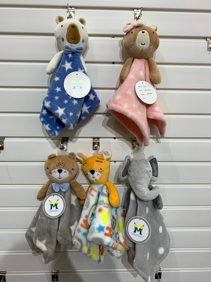 Baby blanket with toy