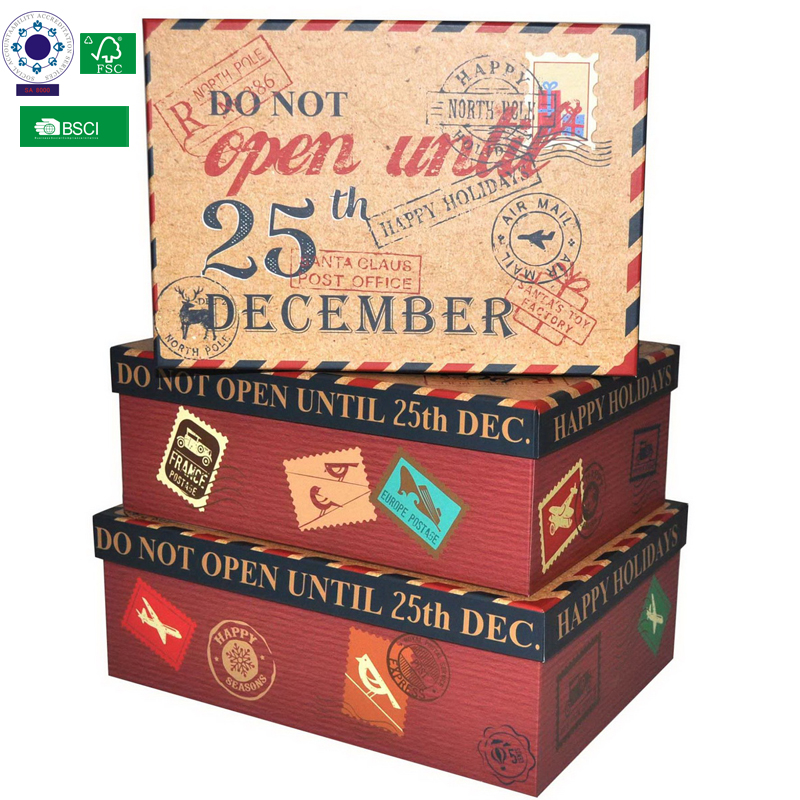 Large christmas packaing paper gift box