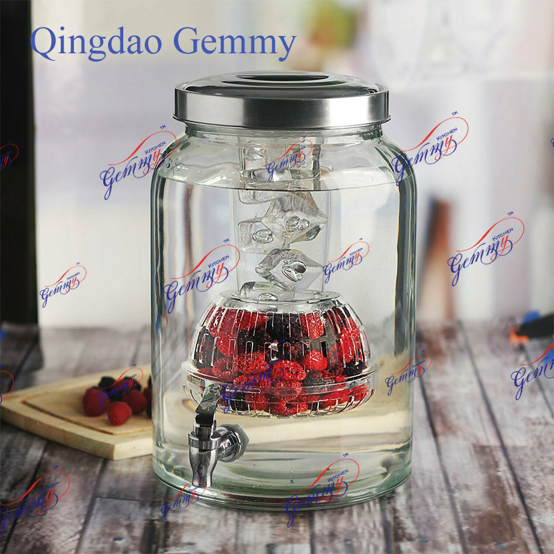 Glass beverage dispenser