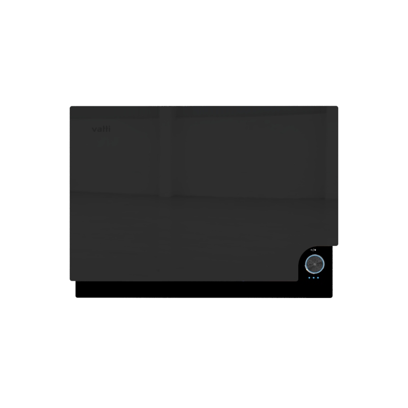 Vatti Chinabest WH03 Series 24 inch European vertical straight Style Wall Mount black tempered glass Range Hood with 3 Speed Exhaust Fan, 2 Dishwasher Safe Filters, Touch Control, Ducted & Ductless Convertible