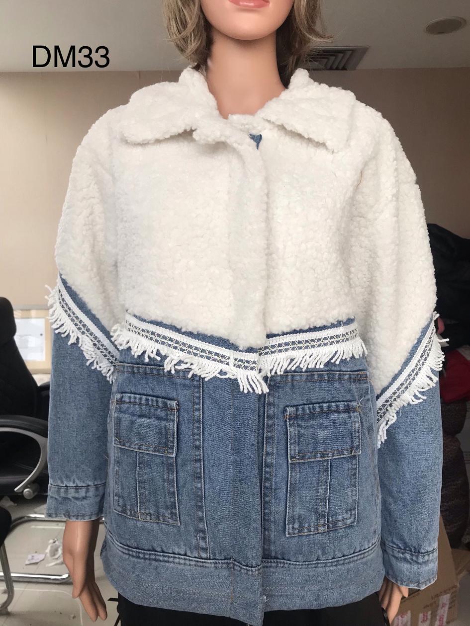 Ladies Print Embroidered Beaded Denim Jacket