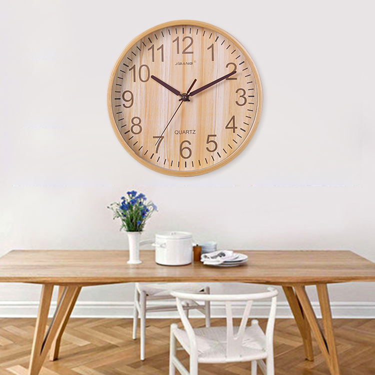 wooden frame wall clock