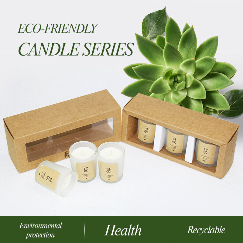Glass cup candle3 PCS with show box