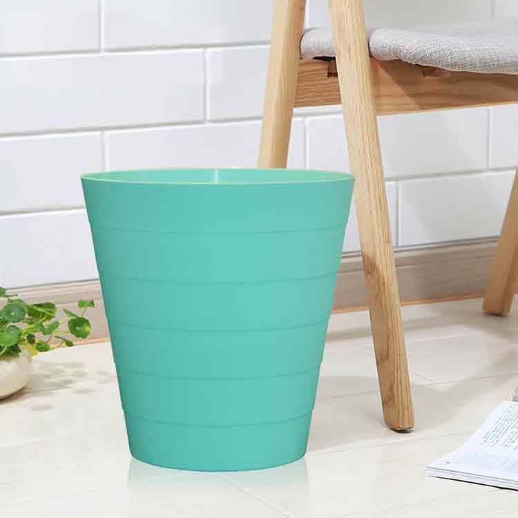 plastic trash bin