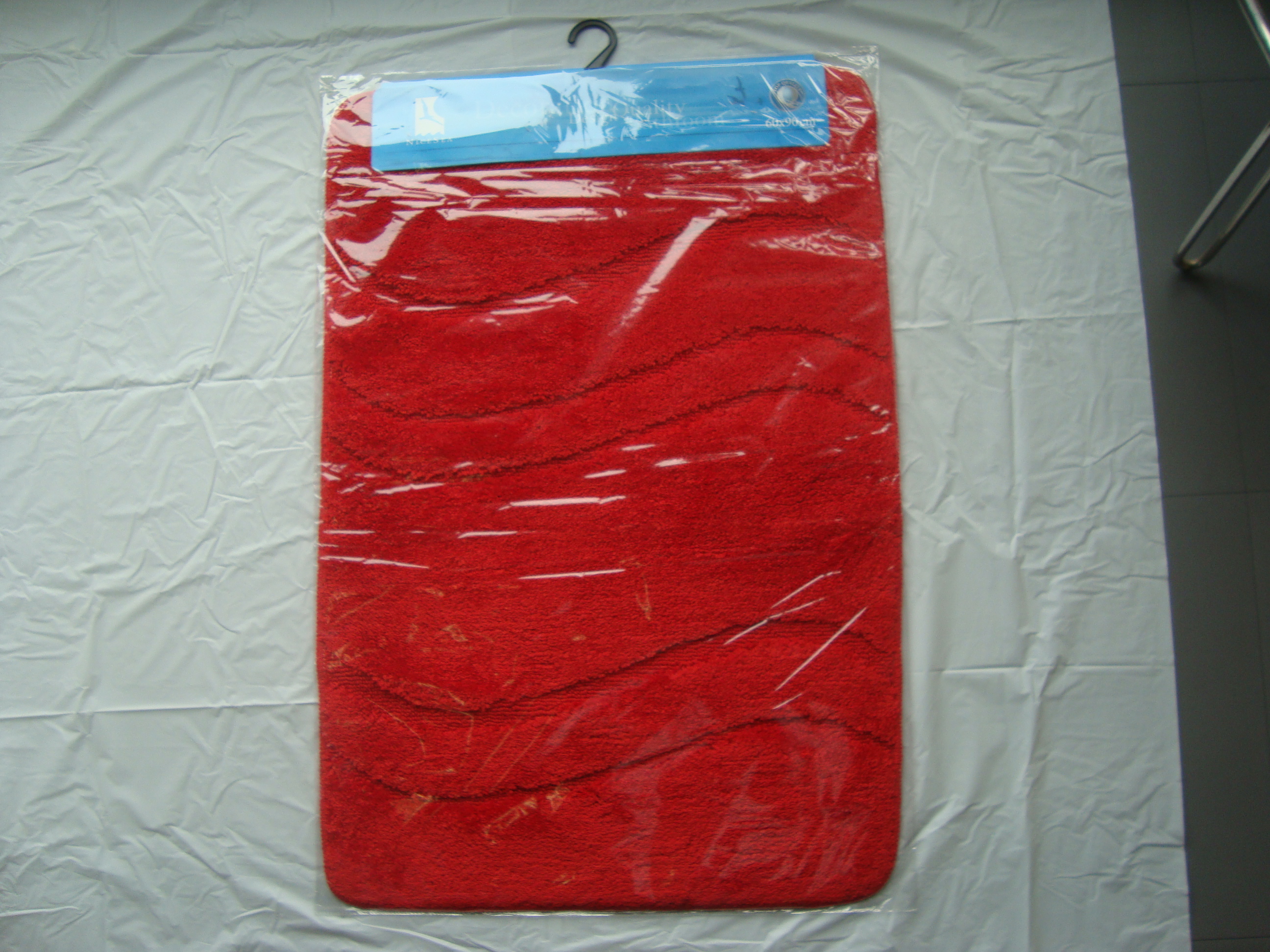 High quality soft fashion Microfiber bath rug non slip mat with TPR bottom