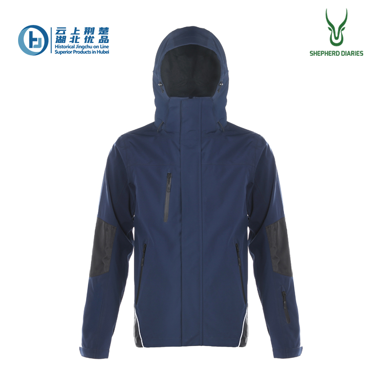 BSCI Factory Men Waterproof Windbreaker 3 Layer Jacket