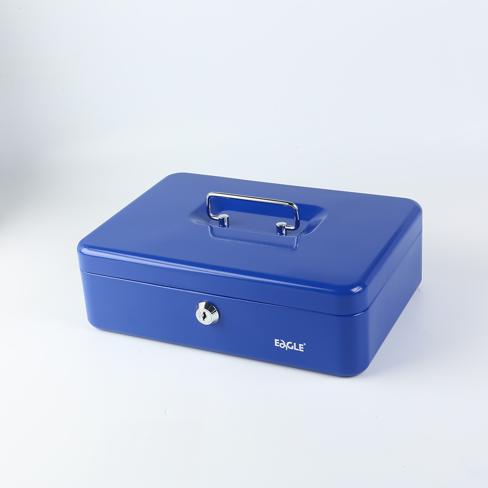 Eagle modern design steel safe cash box with keys XS Size