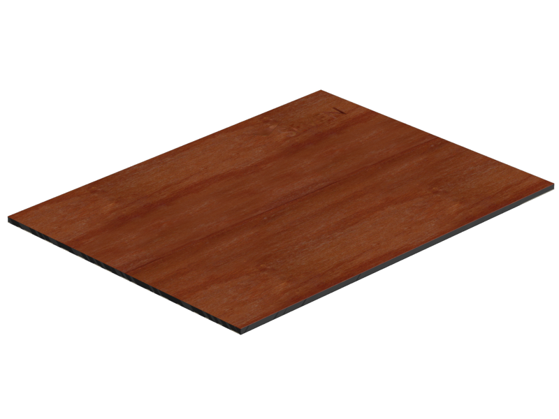 Wood grain aluminum composite panel