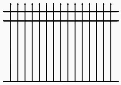 Orleans Black Powder-Coated Aluminum Pressed Point Decorative Metal Fence Panel